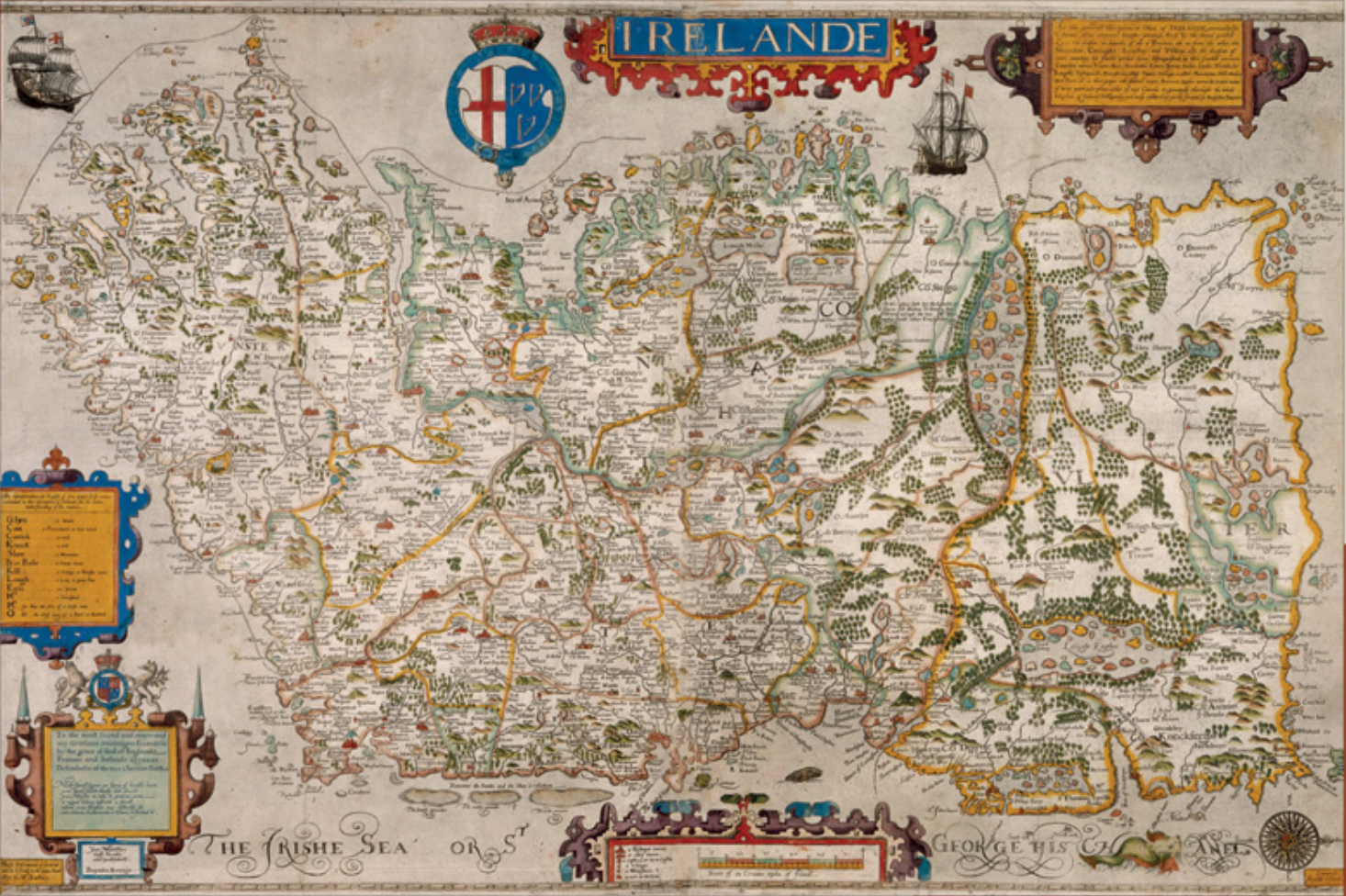 Map of Ireland, 1599