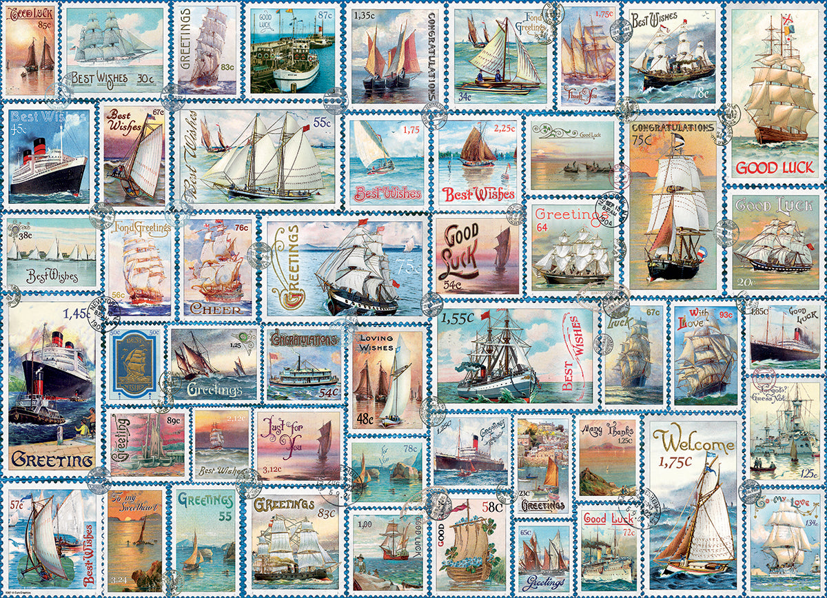 Sailing Ships: Vintage Stamps